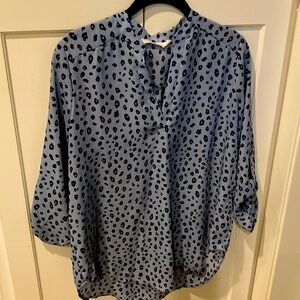 Lush 3/4 sleeve light blue blouse size medium